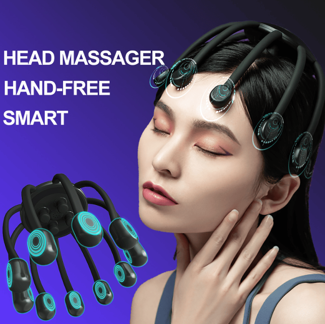 PSIH6W head massage device decompress to help sleep massage knead head 5 kinds of massage 14 massage head line massage matrix - Image 7