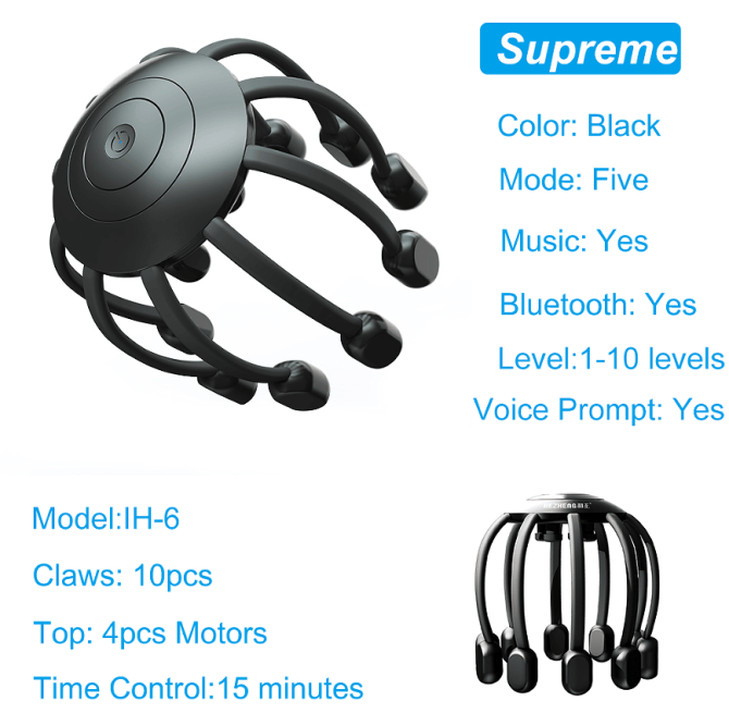 PSIH6W head massage device decompress to help sleep massage knead head 5 kinds of massage 14 massage head line massage matrix - Image 8