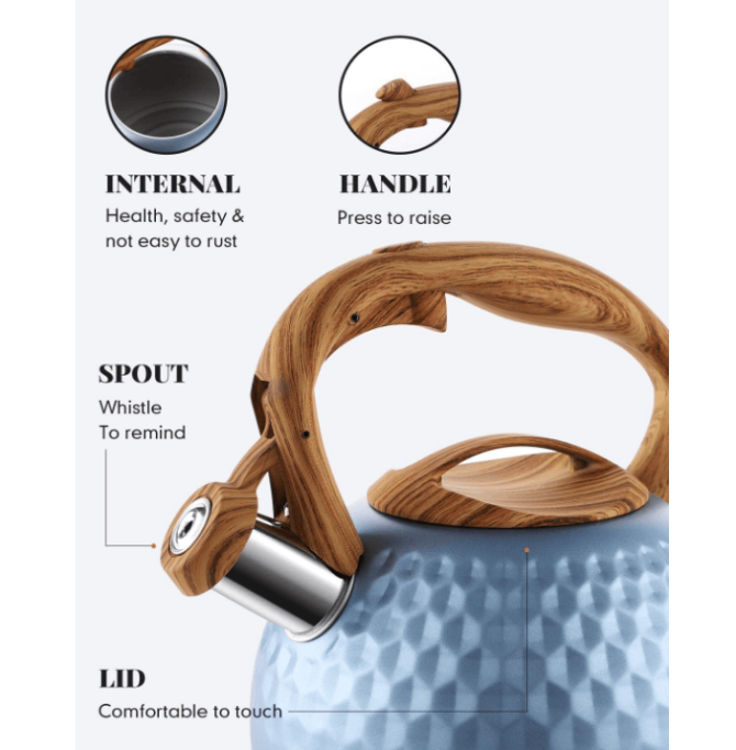 LCW183A3L induction cooker horn kettle electric pottery kettle kettle large capacity 3L hot kettle does not contain BPA pot body thickness 0.35mm, Nordic American one key open kettle gas stove kettle - Image 2