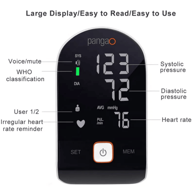 PS800B19L Automatic arm digital sphygmomanometer LCD63x82 time and date show the sphygmomanometer automatically off for 30 seconds 90 measurements - Image 4