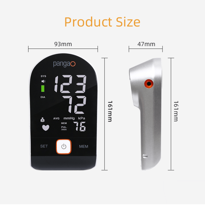 PS800B19L Automatic arm digital sphygmomanometer LCD63x82 time and date show the sphygmomanometer automatically off for 30 seconds 90 measurements - Image 7