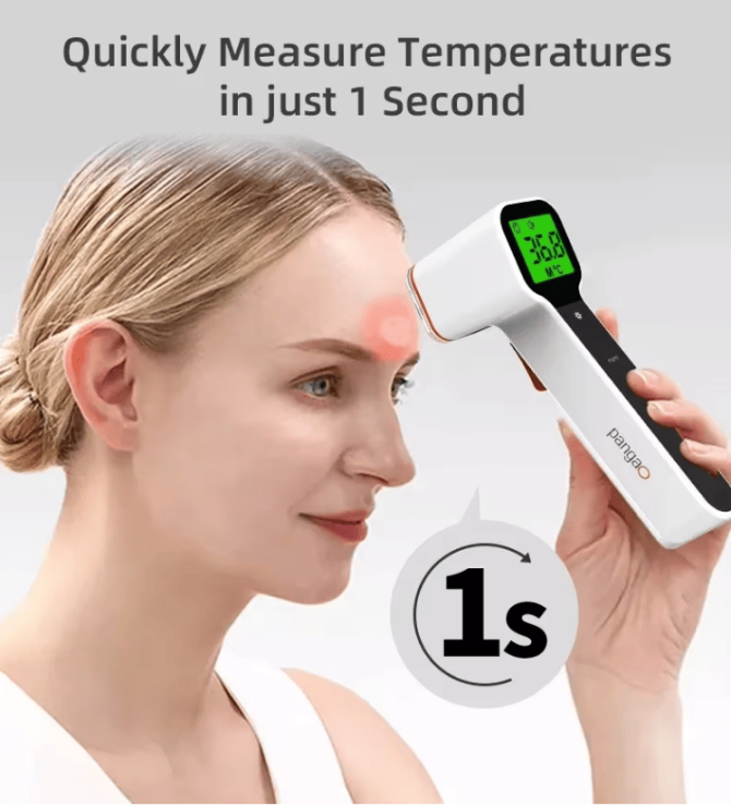 PSIRT1618 non-contact human infrared thermometer automatically closed 15 seconds 32 measurements high precision medical fever alarm ear / forehead / object infrared thermometer children thermometer - Image 4