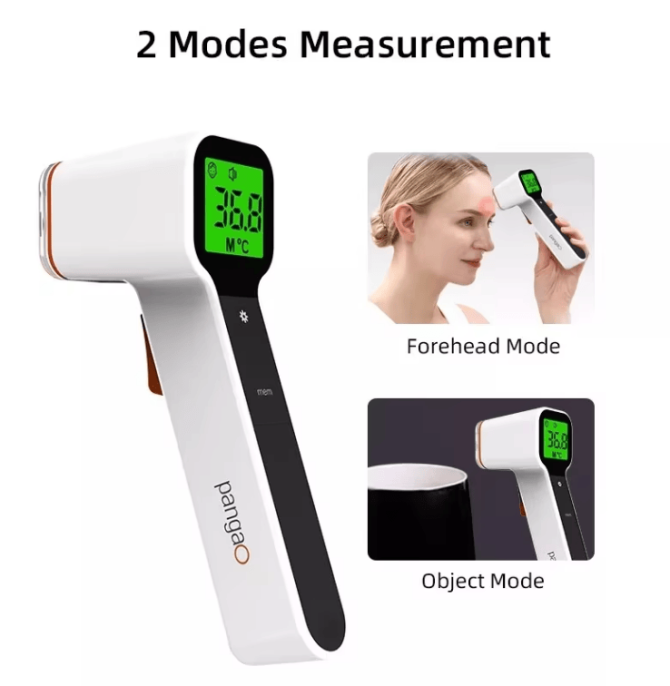 PSIRT1618 non-contact human infrared thermometer automatically closed 15 seconds 32 measurements high precision medical fever alarm ear / forehead / object infrared thermometer children thermometer - Image 8