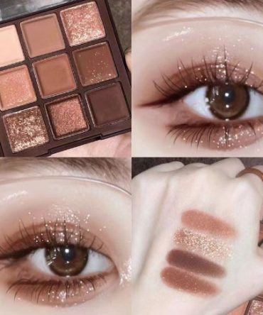 9 colors Shiny Eyeshadow Palette Matte Butter and Orange Brown Plate Earth-toned shimmering pearlescent  2025 new