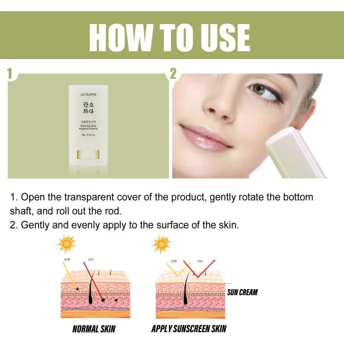 Matte Sunscreen Stick - Summer Refreshing Non-Greasy Protection Moisturizing and Rejuvenating for Facial Skin - Sunscreen Cream - Image 2