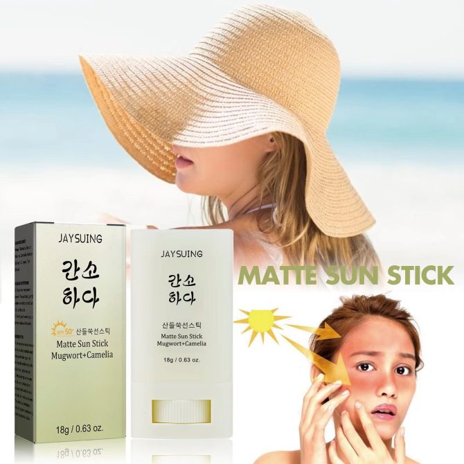 Matte Sunscreen Stick - Summer Refreshing Non-Greasy Protection Moisturizing and Rejuvenating for Facial Skin - Sunscreen Cream - Image 4