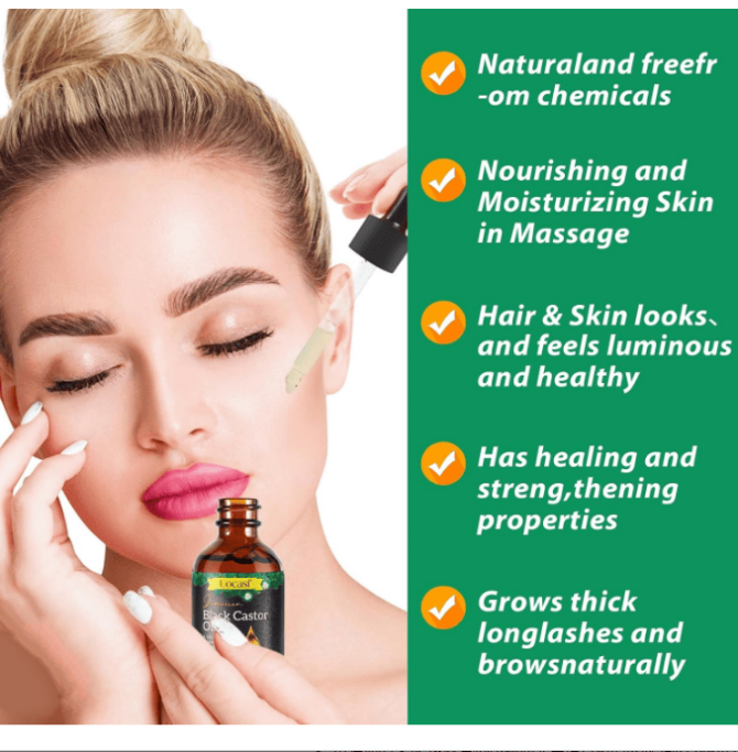 PSKC1016  Hair Care Castor Oil Capacity 60ml*2 Sales 1*2pc Vitamin E Promotes Hair Growth, Eyebrow Nourishment and Skin Moisturizing Stimulate Eyelashes, Eyebrows and Hair Growth. Anti-solid hair, - Image 16