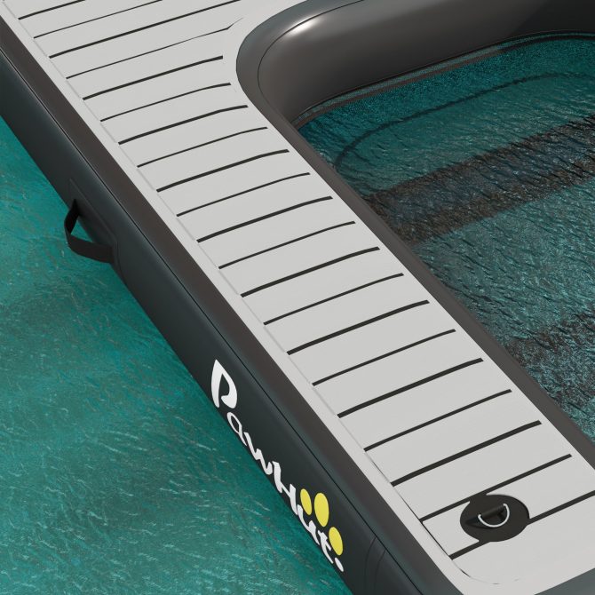 PawHut Inflatable Dog Boat Ramp Up to 286 lbs, for Boat, Dock, Lake, Non-Slip, Safe & Easy - Image 9