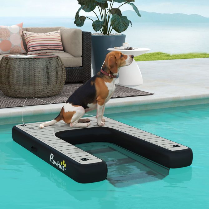 PawHut Inflatable Dog Boat Ramp Up to 286 lbs, for Boat, Dock, Lake, Non-Slip, Safe & Easy - Image 10