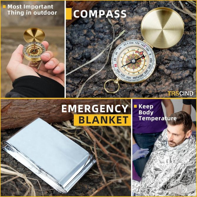 14-in-1 Survival Kit for Men, Dad, Husband – Gear for Fishing, Hunting, Camping, Outdoor Adventures – Perfect Valentine's Day, Anniversary, Birthday Gift for Him, Boyfriend - Image 7