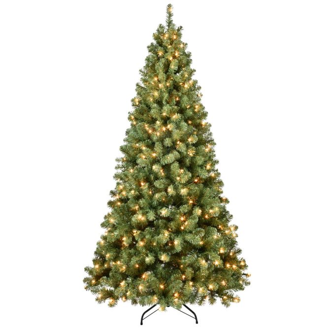 6ft Pre-Lit PVC Christmas Tree with 300 UL Lights, 779 Tips, Auto-Unfold Memory Wire, Easy Assembly with Stable Metal Stand – Full Artificial Holiday Tree - Image 7