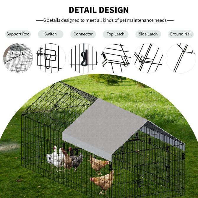 pointed wire chicken coop for poultry breeding - Image 9
