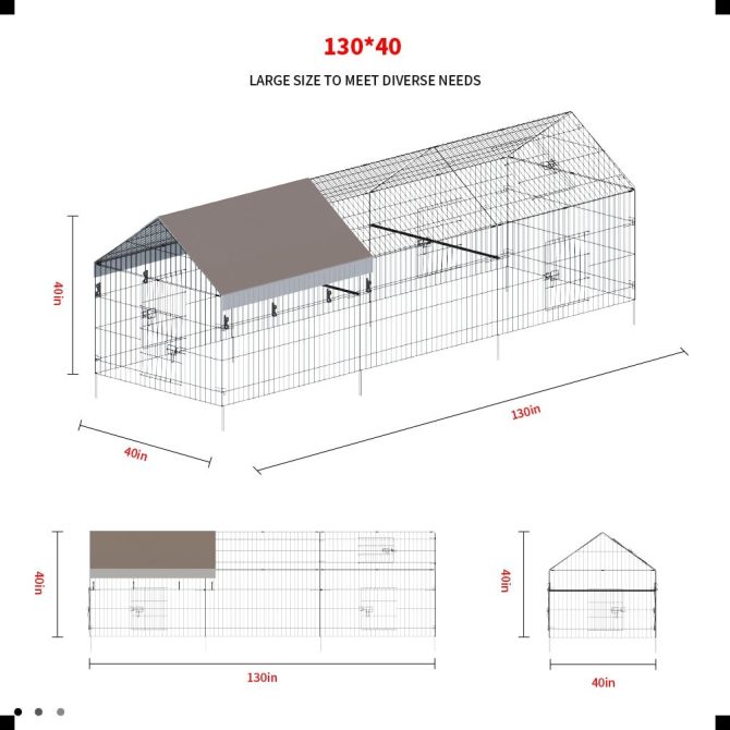 Poultry farming outdoor metal chicken coop - Image 3