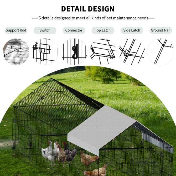 Poultry farming outdoor metal chicken coop - Image 9