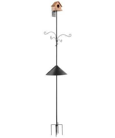92 Inch Bird Feeding Station 4 Hook Wild Bird Feeder Stand Pole
