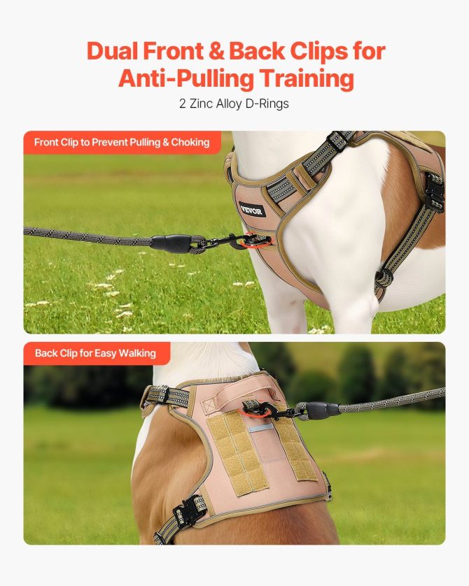 Dog Harness for Large Dogs No Pull Tactical Dog Harness Adjustable Pet Vest - Image 2