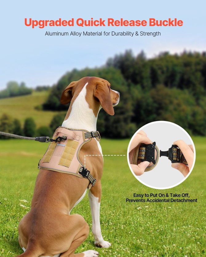 Dog Harness for Large Dogs No Pull Tactical Dog Harness Adjustable Pet Vest - Image 3