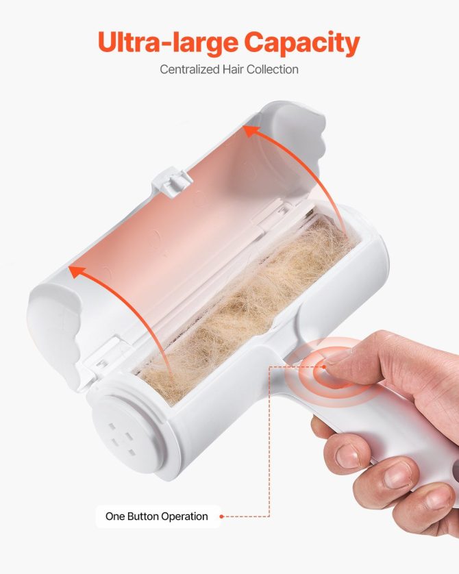 Pet Hair Remover Roller Reusable Dual-sided Lint Roller for Furniture Carpet - Image 4