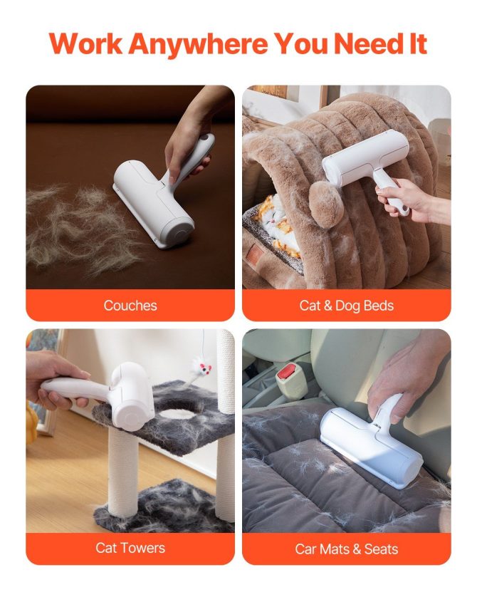 Pet Hair Remover Roller Reusable Dual-sided Lint Roller for Furniture Carpet - Image 5