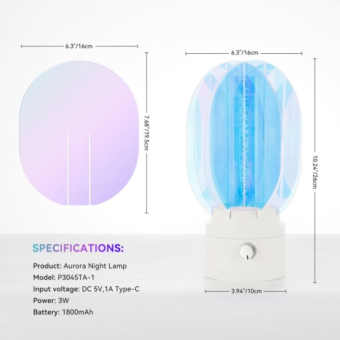 Portable Aurora Light - Plastic Version, Dreamy Northern Lights Effect, Battery Operated, Perfect for Bedroom & Romantic Decor - Image 8