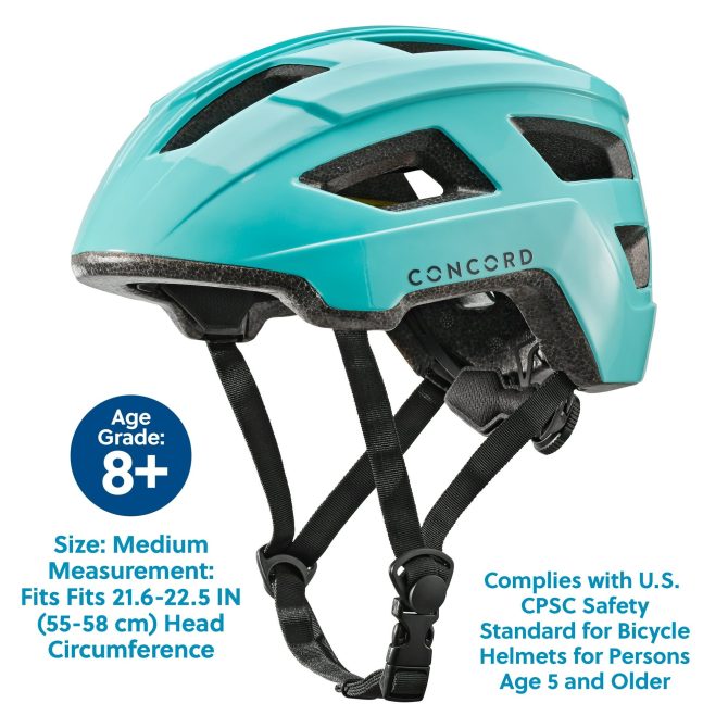 Youth Bike Helmet, Mint Green, Adjustable Fit, Ages 8+, Lightweight for Biking & Scooters - Image 2