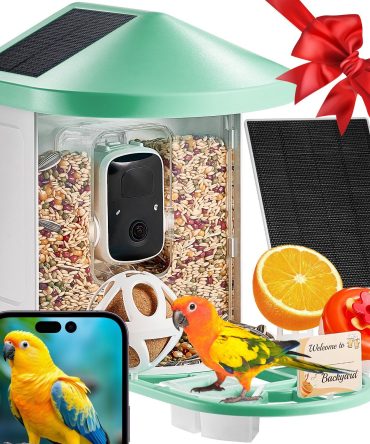 VEVOR Smart Bird Feeder with Camera AI Identify 10000+ Bird Specie Solar-Powered