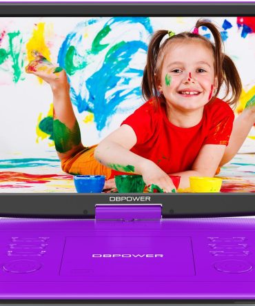 17.9" Portable DVD Player with 15.6" Large HD Swivel Screen, 6 Hour Rechargeable Battery, Support USB/SD and Multiple Disc Formats, High Volume Speaker, Car Charger