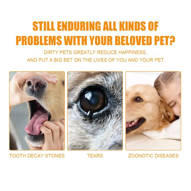 Yegbong Pet Teeth Cleaning, Dog Cat Teeth Clean Tartar Stones Fresh Breath - Image 3