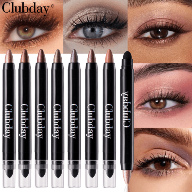 PSC001-003A  6-color double-ended eyeshadow stick for eye makeup, 24-hour texture, single unit 2g. Natural and three-dimensional eyebrow and eyelash mascara, eyelash curler, long-lasting matte eyeb - Image 2