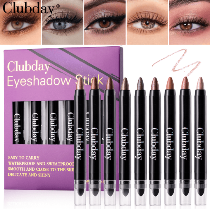 PSC001-003A  6-color double-ended eyeshadow stick for eye makeup, 24-hour texture, single unit 2g. Natural and three-dimensional eyebrow and eyelash mascara, eyelash curler, long-lasting matte eyeb - Image 3