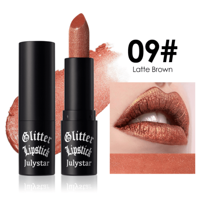 PSJ301-028   12 colors shiny matte lipstick Carved pearlescent glitter lipstick 3pc mixed sales Matte velvet lip lipstick makeup Velvet matte texture 24h Single product 0.4g Matte color - Image 13