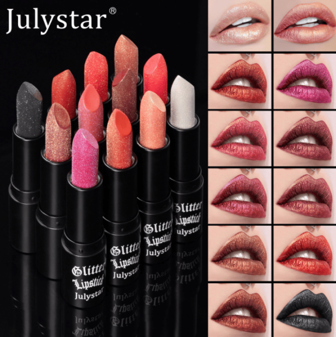 PSJ301-028   12 colors shiny matte lipstick Carved pearlescent glitter lipstick 3pc mixed sales Matte velvet lip lipstick makeup Velvet matte texture 24h Single product 0.4g Matte color - Image 6