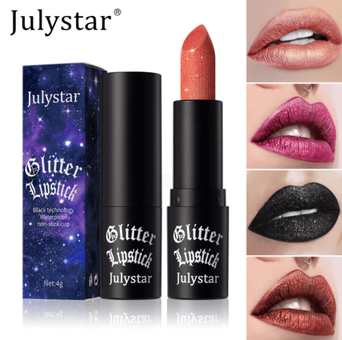 PSJ301-028   12 colors shiny matte lipstick Carved pearlescent glitter lipstick 3pc mixed sales Matte velvet lip lipstick makeup Velvet matte texture 24h Single product 0.4g Matte color