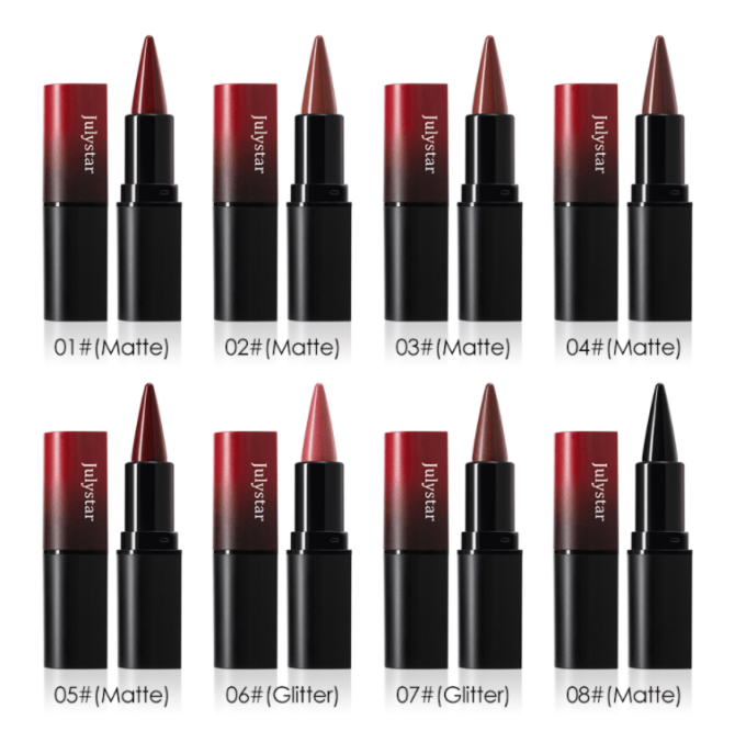 PSJ301-027M  Foggy Lipstick and Lip Liner in One Design 8 Shades of Matte Velvet Lip Color Makeup with a Velvet Matte Finish for 24 Hours Single Unit 0.3g Matte Additive Effect Non-Sticky Matte Fine - Image 3