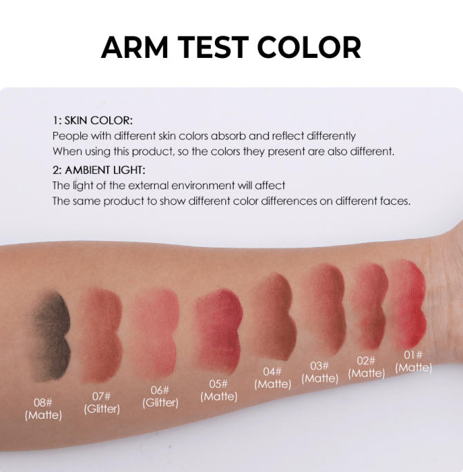 PSJ301-027M  Foggy Lipstick and Lip Liner in One Design 8 Shades of Matte Velvet Lip Color Makeup with a Velvet Matte Finish for 24 Hours Single Unit 0.3g Matte Additive Effect Non-Sticky Matte Fine - Image 6