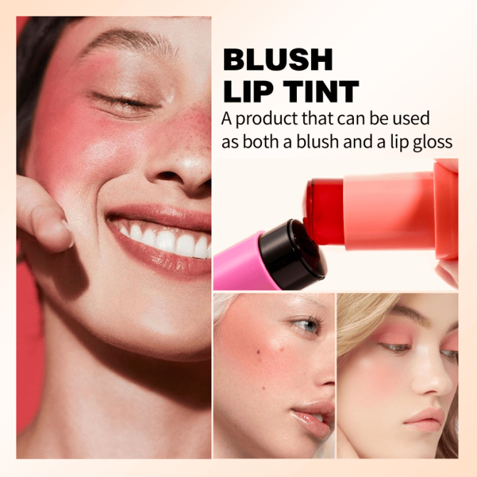PSC004-002N   Rouge and blush face makeup, natural three-dimensional contouring, long-lasting matte lip and cheek color, water-resistant, sweat-proof, sun-protective, UV-blocking, easy-to-applied wat - Image 3