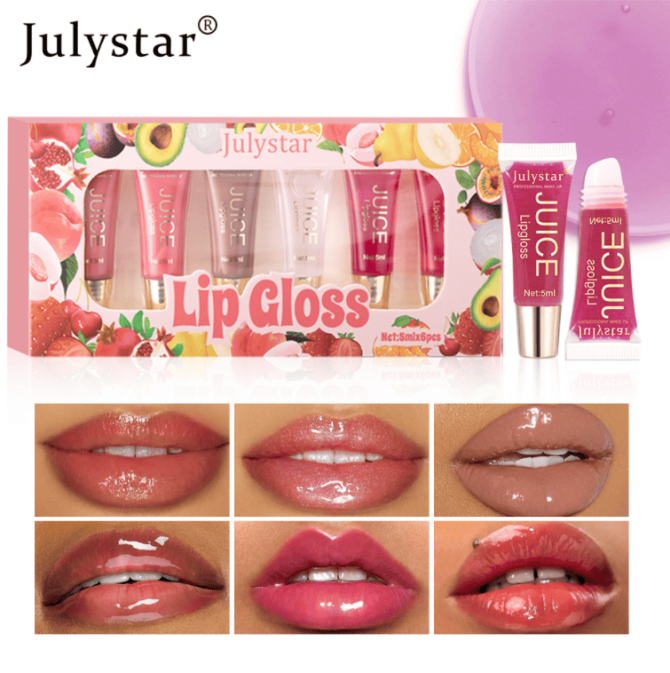 PSJ701-063M  Doudou Lip Color Moisturizing and Fruity Lip Gloss 6-Sided Tube Doudou Lip Color Soft Velvet Lip Gloss Texture Lasts 24 Hours Single Unit 0.5g Matte Color Enhancement Lip - Image 3