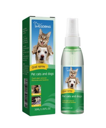 Yegbong Pet Tooth Deodorizer Spray, Cats And Dogs Universal Mouth Cleaning Breath Freshening Spray