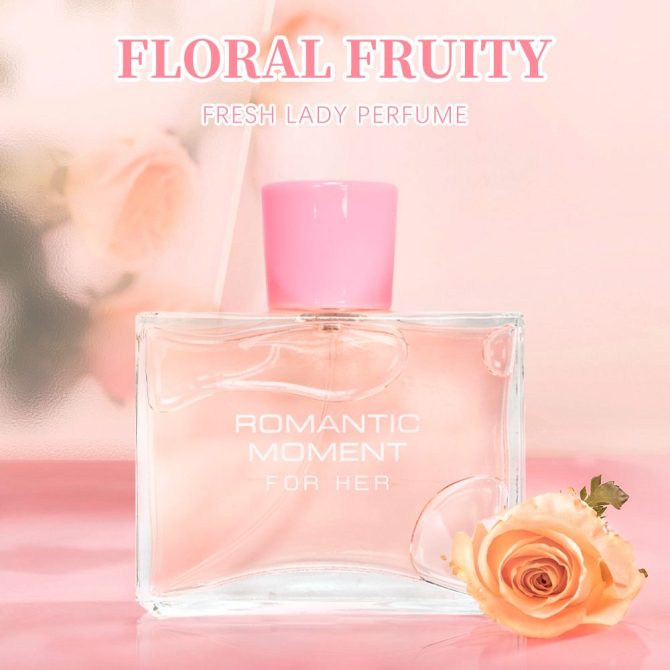 3.4fl Oz Women's Eau De Parfum - ROMANTIC MOMENT - Floral & Woody - With Rose, Chamomile, and Lemon - Medium Intensity Perfume - Image 15