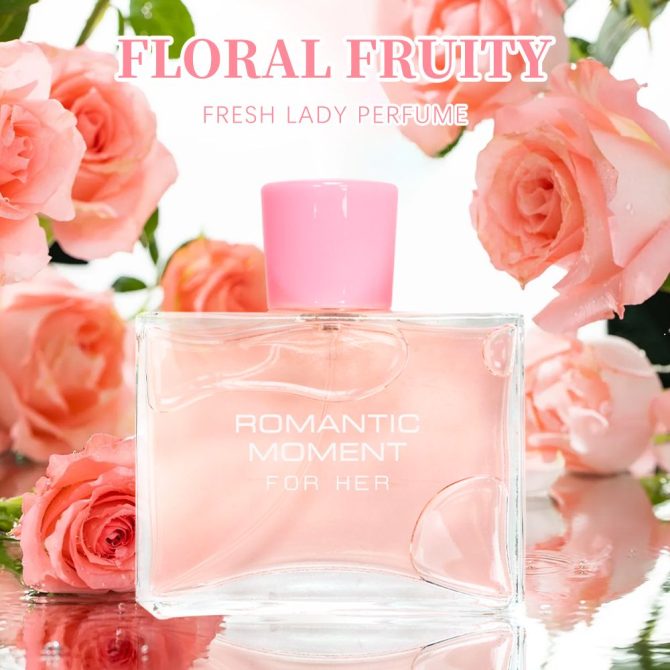 3.4fl Oz Women's Eau De Parfum - ROMANTIC MOMENT - Floral & Woody - With Rose, Chamomile, and Lemon - Medium Intensity Perfume - Image 16