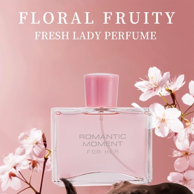 3.4fl Oz Women's Eau De Parfum - ROMANTIC MOMENT - Floral & Woody - With Rose, Chamomile, and Lemon - Medium Intensity Perfume - Image 3