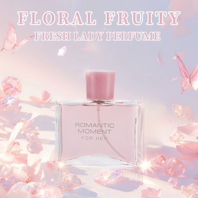3.4fl Oz Women's Eau De Parfum - ROMANTIC MOMENT - Floral & Woody - With Rose, Chamomile, and Lemon - Medium Intensity Perfume - Image 6
