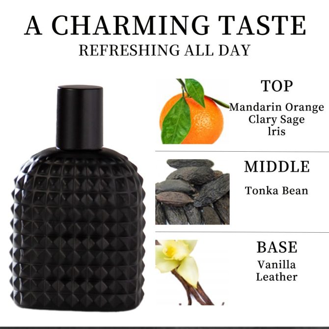 3.4fl Oz Men's Eau De Toilette Spray, Long-Lasting Perfume, Notes Of Lris, Clary Sage And Mandarin Orange Flavor, Perfect For Dating, Daily Life, Parties, Gift Giving - Image 3