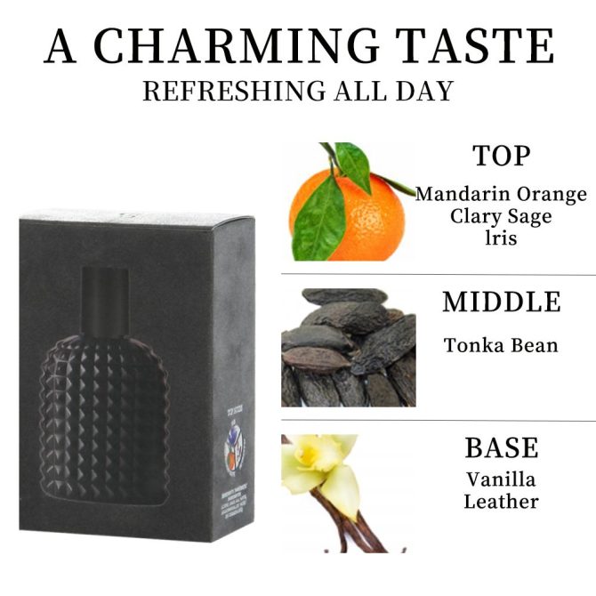 3.4fl Oz Men's Eau De Toilette Spray, Long-Lasting Perfume, Notes Of Lris, Clary Sage And Mandarin Orange Flavor, Perfect For Dating, Daily Life, Parties, Gift Giving - Image 6