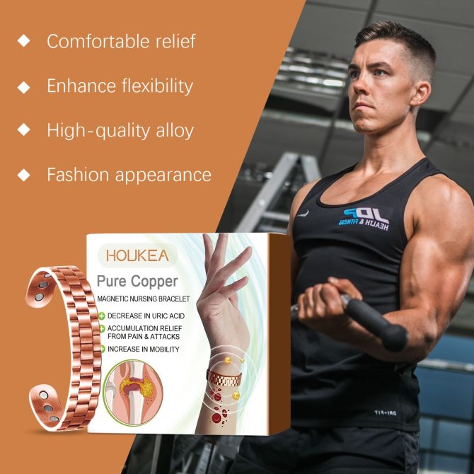 Houkea Men's Bracelet Men's Body Comfort Lightweight Gentle Care Personality Stylish Decoration Portable Bracelet - Image 4