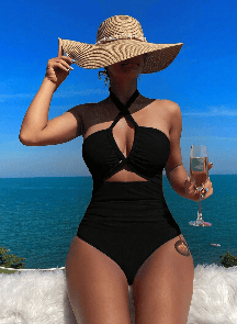 Womens One Piece Swimsuit Tummy Control Bathing Suit Sexy V Neck Cutout Swimsuits Push Up Swimwear 2025