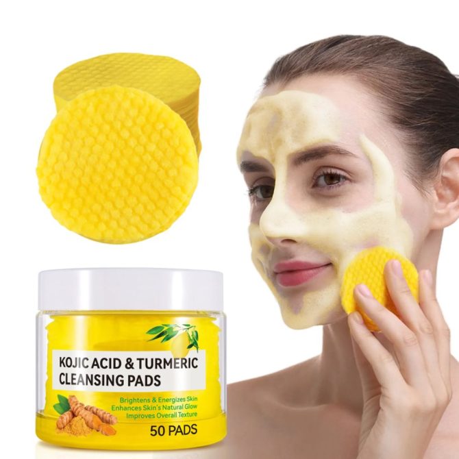 2-JAR Turmeric Kojic Acid Cleansing Pads -Cleansing & Hydrating Facial Pads, Facial Cleansing for All Skin Type - Image 12