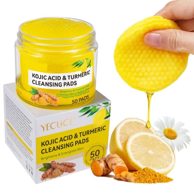 2-JAR Turmeric Kojic Acid Cleansing Pads -Cleansing & Hydrating Facial Pads, Facial Cleansing for All Skin Type - Image 13