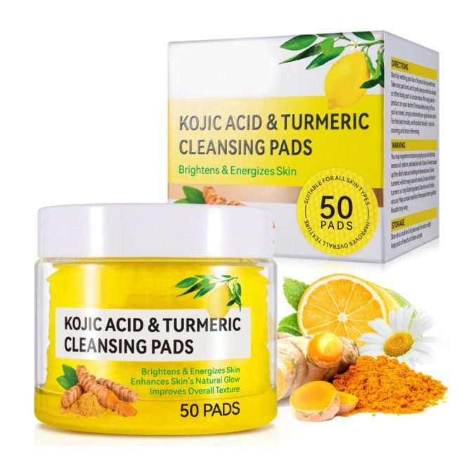 2-JAR Turmeric Kojic Acid Cleansing Pads -Cleansing & Hydrating Facial Pads, Facial Cleansing for All Skin Type - Image 7