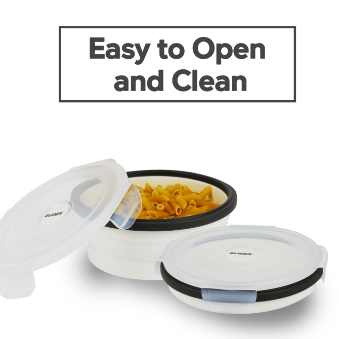 GLIDER LB White Bento Premium Lunch Box & Food Storage Containers - Image 3